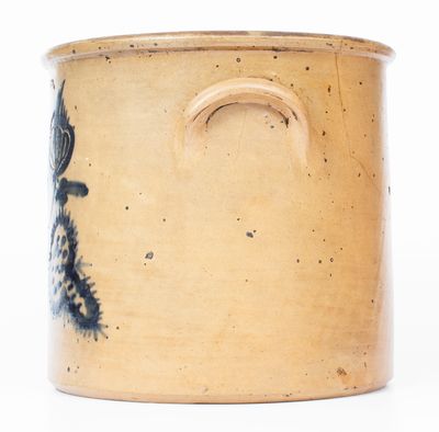 Rare EDMANDS & CO. Stoneware Crock w/ Brushed and Incised Bird and Floral Decoration