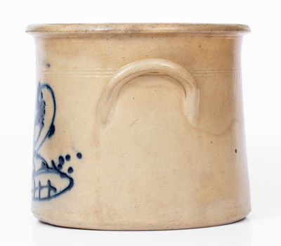 Rare J. & E. NORTON / BENNINGTON, VT Stoneware Crock w/ Rooster and Fence Decoration