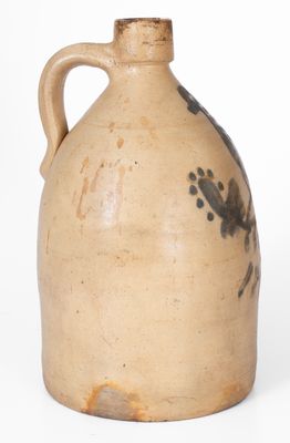 Dated 1882 Stoneware Bird Jug, attrib. Seymour & Bosworth, Hartford, CT