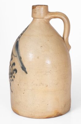 Dated 1882 Stoneware Bird Jug, attrib. Seymour & Bosworth, Hartford, CT