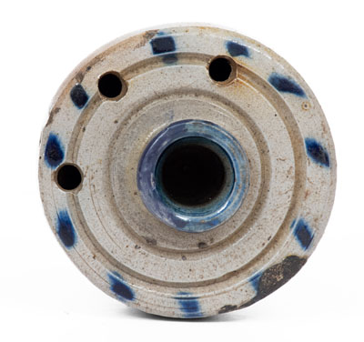 Cobalt-Decorated Stoneware Inkwell, Northeastern U.S. origin, mid 19th century