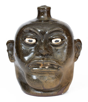 Lanier Meaders Stoneware Face Jug w/ Rock Teeth, Georgia, circa early 1970's