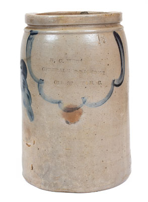 Very Rare North Carolina Stoneware Advertising Jar, Baltimore origin