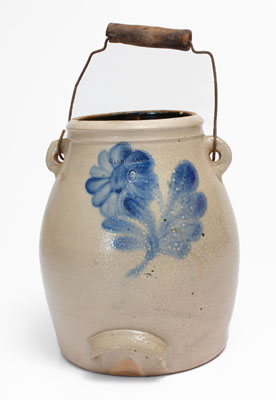 E.W. FARRINGTON & Co / ELMIRA, N.Y. Six-Quart Stoneware Batter Pail, 1887-1893