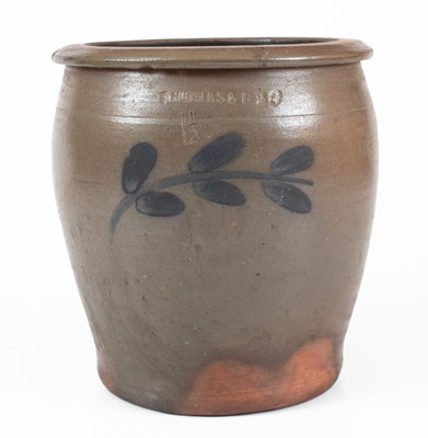 THOMAS & BRO, Huntingdon, PA One-and-a-Half-Gallon Stoneware Jar