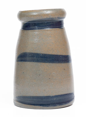 Western Pennsylvania Stoneware Striped Canning Jar, circa 1880