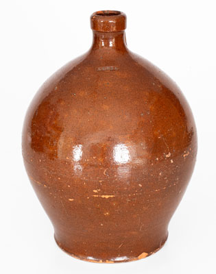 Fine J. BELL (John Bell, Waynesboro, PA) Redware Jug, c1840