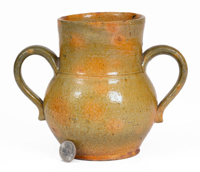 Glazed Redware Vase, probably New England, early to mid 19th century