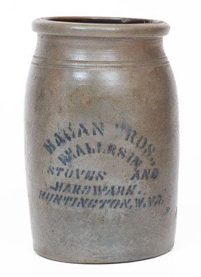 Huntington, West Virginia Stoneware Advertising Jar