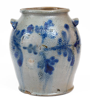 H. SMITH & CO., Alexandria, Virginia Stoneware Jar w/ Floral Decoration