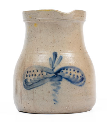 New York State Cobalt-Decorated Stoneware Pitcher, third quarter 19th century