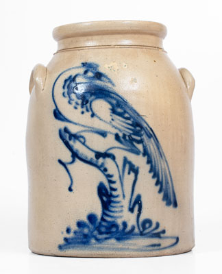 Two-Gallon HAXSTUN, OTTMAN & CO. / FORT EDWARD Stoneware Pheasant Jar