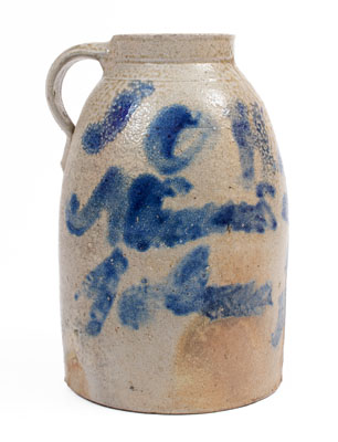 Cobalt-Decorated Ohio Stoneware Canning Jar, Inscribed 