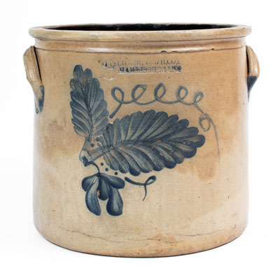 Three-Gallon COWDEN & WILCOX / HARRISBURG, PA Stoneware Crock