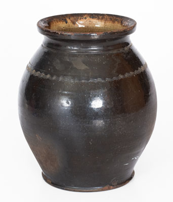 Glazed American Redware Jar, possibly Hagerstown, Maryland, early 19th century