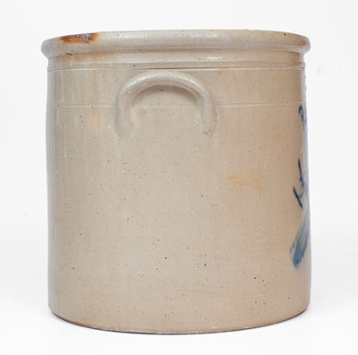 HAXSTUN, OTTMAN & CO. / FORT EDWARD, NY Stoneware Crock w/ Double Bird Design