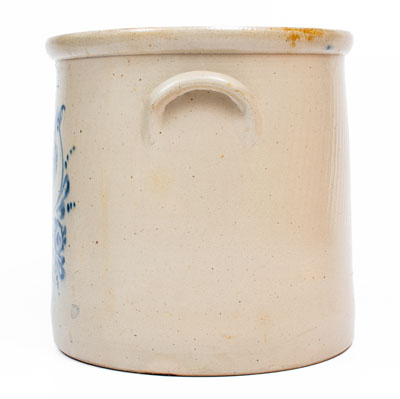 5 Gal. OTTMAN BROS. / FORT EDWARD, NY Stoneware Crock w/ Large Bird Design