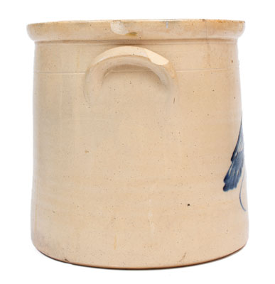 3 Gal. WEST TROY / NY / POTTERY Stoneware Crock w/ Bird Decoration