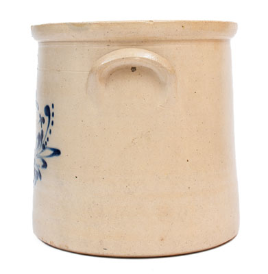 3 Gal. WEST TROY / NY / POTTERY Stoneware Crock w/ Bird Decoration