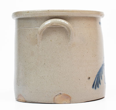 1 Gal. WHITES UTICA Stoneware Crock w/ Bird Decoration