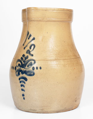 One-and-a-Half-Gallon Cobalt-Decorated Stoneware Pitcher, Northeastern U.S., c1875