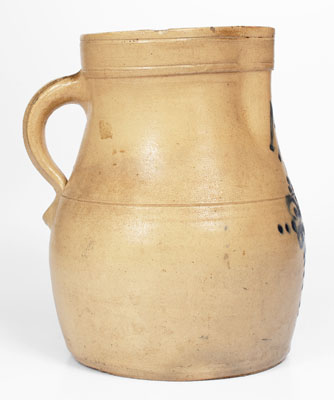 One-and-a-Half-Gallon Cobalt-Decorated Stoneware Pitcher, Northeastern U.S., c1875