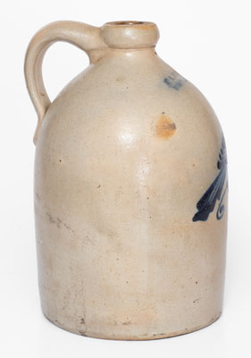 One-Gallon F.B. NORTON & CO. / WORCESTER, MASS. Stoneware Jug w/ Cobalt Bird Design