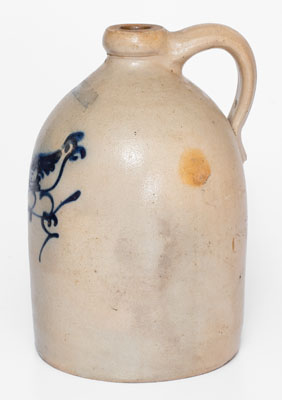 One-Gallon F.B. NORTON & CO. / WORCESTER, MASS. Stoneware Jug w/ Cobalt Bird Design