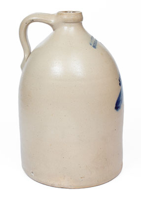 Two-Gallon J. NORTON & CO. / BENNINGTON, VT Stoneware Jug w/ Cobalt Bird Decoration