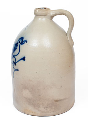 Two-Gallon J. NORTON & CO. / BENNINGTON, VT Stoneware Jug w/ Cobalt Bird Decoration