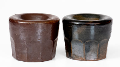 Lot of Two: J. C. BLAIR / HUNTINGDON, PA "Jet Black Ink" Stoneware Inkwells