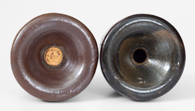 Lot of Two: J. C. BLAIR / HUNTINGDON, PA "Jet Black Ink" Stoneware Inkwells