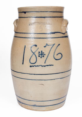 6 Gal. WHITES UTICA, NY Stoneware Churn Dated 