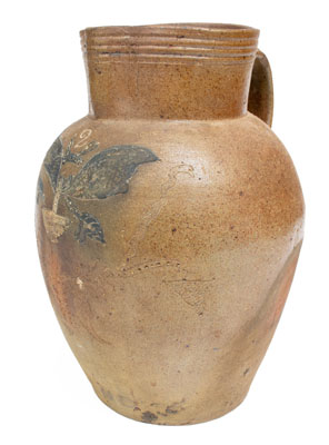 Two-Gallon Incised Midwestern Stoneware Pitcher, probably Ohio, circa 1835