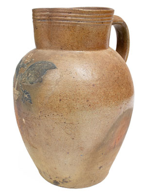 Two-Gallon Incised Midwestern Stoneware Pitcher, probably Ohio, circa 1835