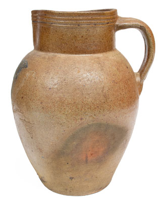 Two-Gallon Incised Midwestern Stoneware Pitcher, probably Ohio, circa 1835