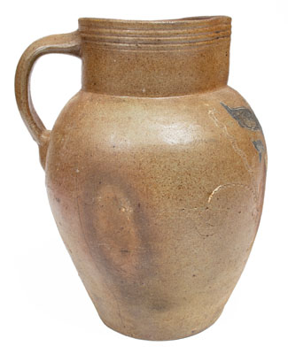 Two-Gallon Incised Midwestern Stoneware Pitcher, probably Ohio, circa 1835