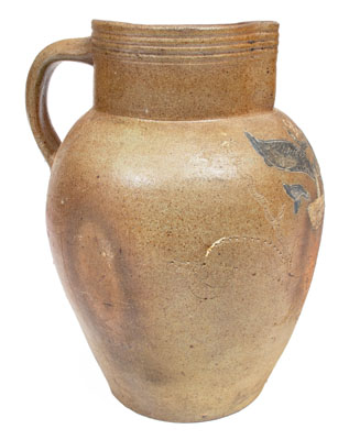 Two-Gallon Incised Midwestern Stoneware Pitcher, probably Ohio, circa 1835