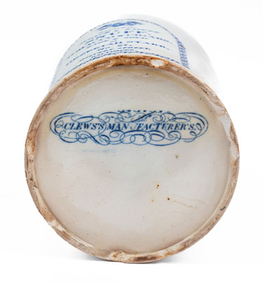 Very Rare CLEWS S MANUFACTURER S Snuff Jar for Baltimore Merchant Hezekiah Starr, c1812