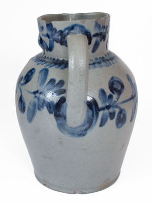 Fine 2 Gal. Stoneware Pitcher w/ Elaborate Floral Decoration att. Henry Remmey, Philadelphia