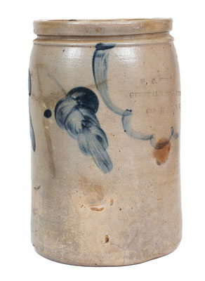 Very Rare North Carolina Stoneware Advertising Jar, Baltimore origin