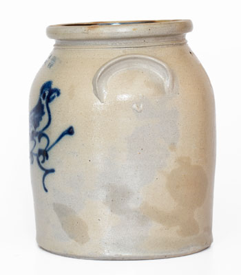 One-and-a-Half-Gallon J. NORTON & CO. / BENNINGTON, VT Stoneware Jar w/ Bird Design