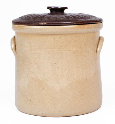 One-Gallon J. NORTON & CO. / BENNINGTON, VT Stoneware Bird Crock, c1860