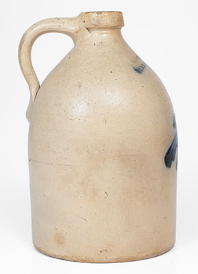 One-Gallon J. NORTON & CO. / BENNINGTON, VT Stoneware Bird Jug, c1860