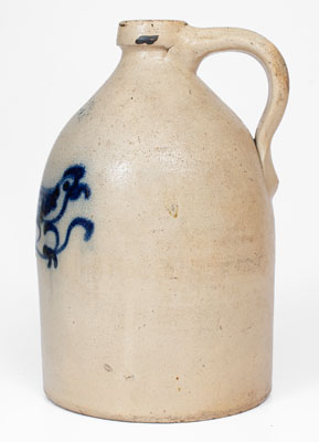 One-Gallon J. NORTON & CO. / BENNINGTON, VT Stoneware Bird Jug, c1860