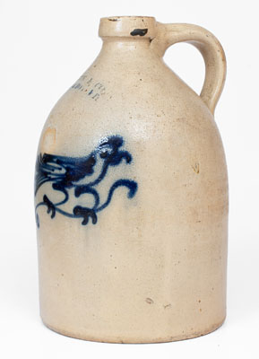 One-Gallon J. NORTON & CO. / BENNINGTON, VT Stoneware Bird Jug, c1860