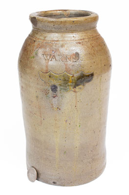 Scarce WARNE Stoneware Jar, South Amboy, New Jersey, early 19th century