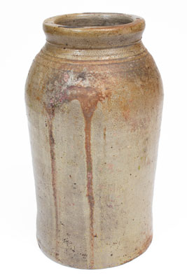 Scarce WARNE Stoneware Jar, South Amboy, New Jersey, early 19th century