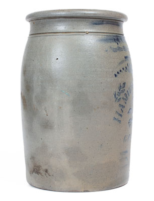 Two-Gallon HAMILTON & JONES / GREENSBORO, PA Cobalt-Decorated Stoneware Jar