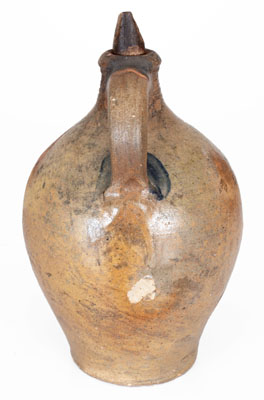 Half-Gallon 18th Century Stoneware Watch Spring Jug, attrib. Captain James Morgan, Cheesequake, NJ